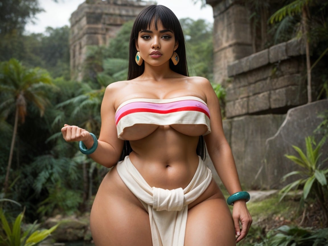 Chel From The Road To El Dorado, Massive Ass, Wide Hips Pornografia de IA