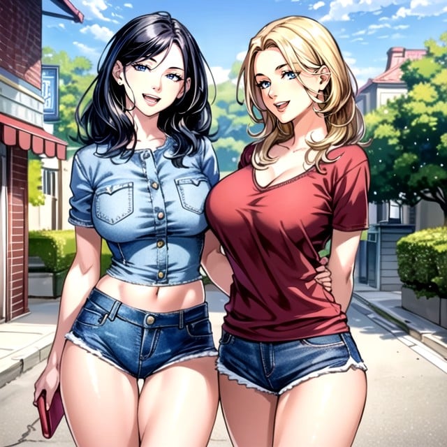 Jean Shorts, Comic, Cute AI Porn