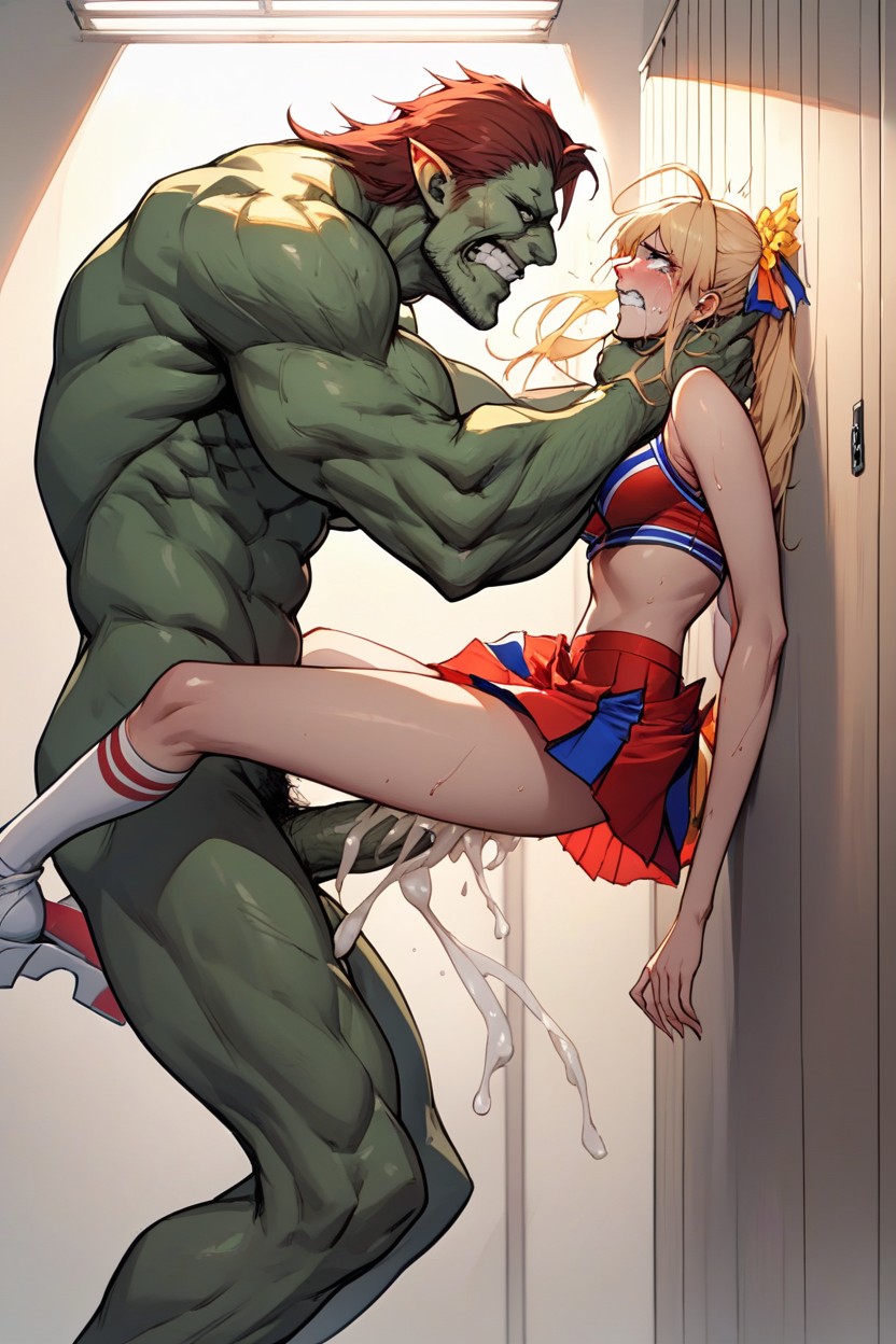 Crying, Choking, Pinned Against Wall Furry AI Porn