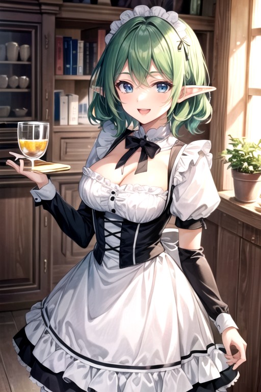 Short Length, French Maid, Permed Hair Hentai AI Porn