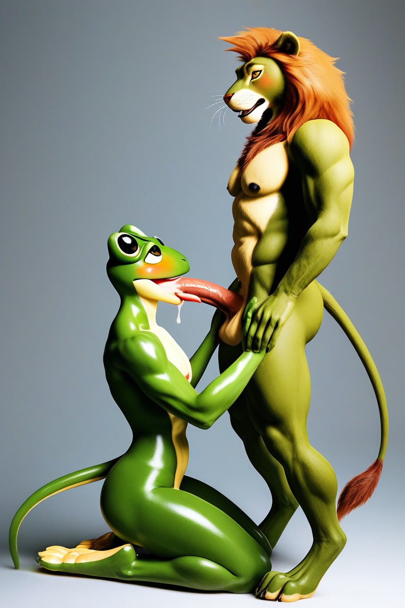 Dark Green Nipples, Gay, Orgasm Furry AI Porn