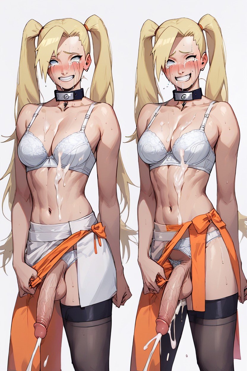 Happy Crying, Crossdressed Naruto, Cross Dressing Naruto Has Long Twintails Hairstyle AI Porn