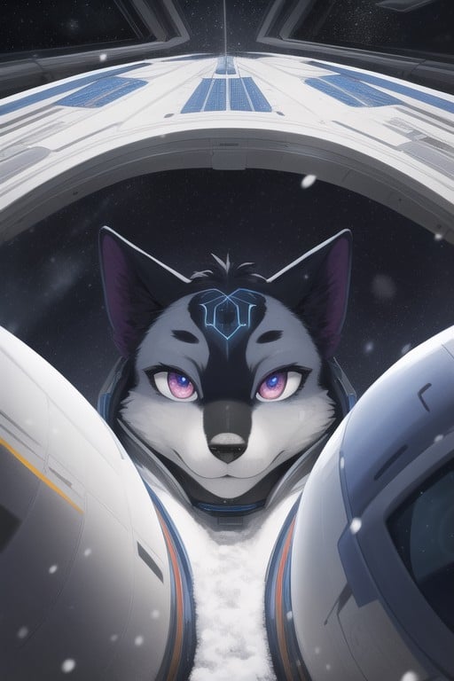 Culo Pequeño, Nave Espacial, Vista FrontalPorno AI Furry