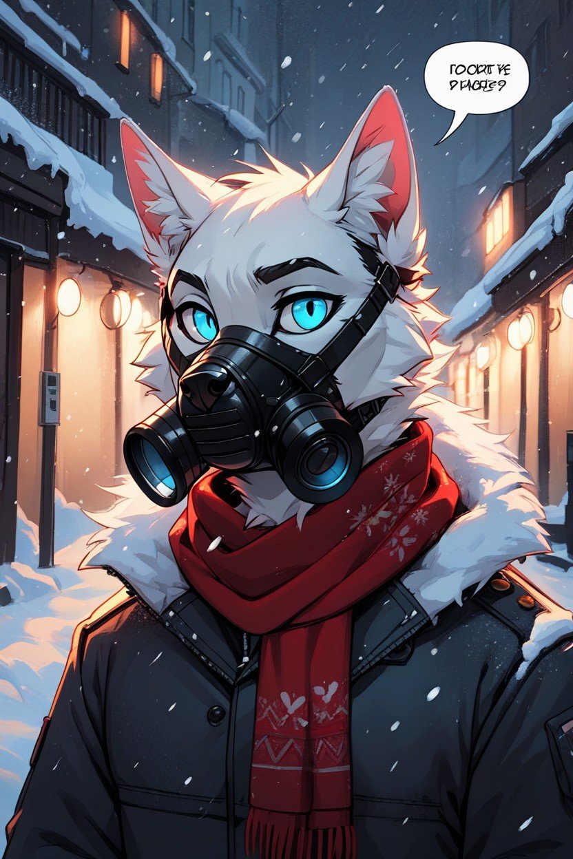 Street, Winter, Cat Furry AI Porn