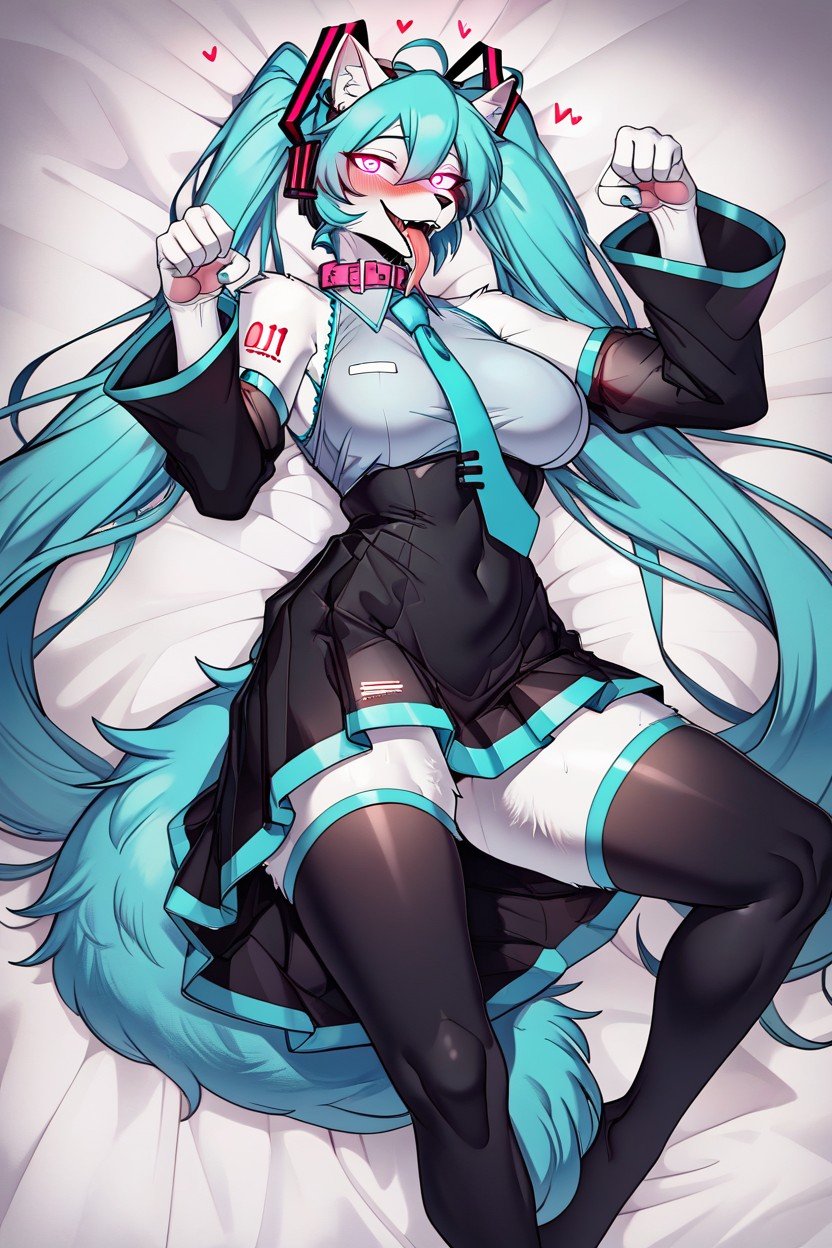 Hatsune Miku Mommy, Hypnotized, Pink Collar Furry AI Porn