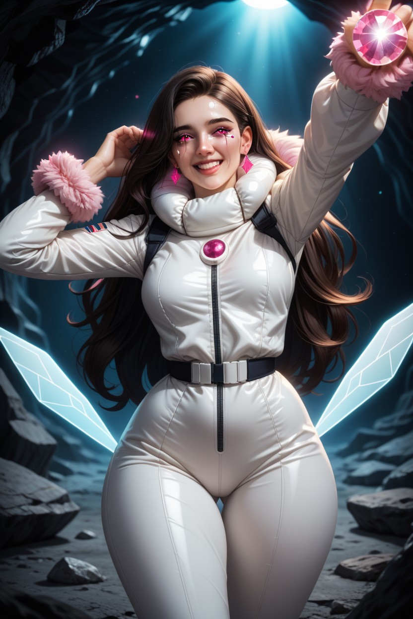 Wide Hips, Pale White Skin, Fur Scarf Hentai AI Porn