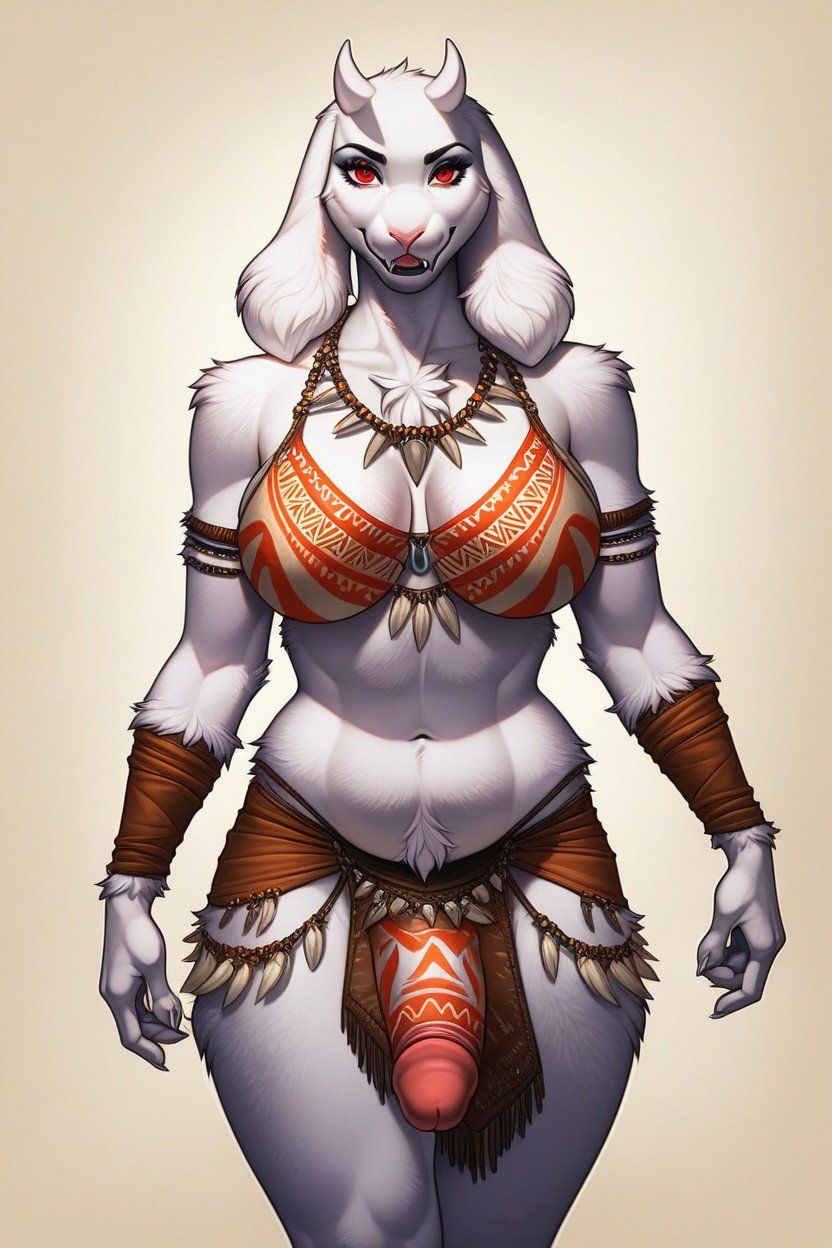 Toriel Futanari, Traje Tribal, Top Pornografia de IA