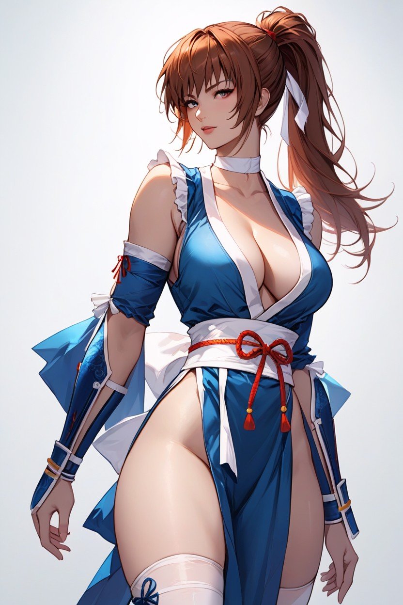 Confident, Kasumi From Or Alive, Deep Neckline Furry AI Porn