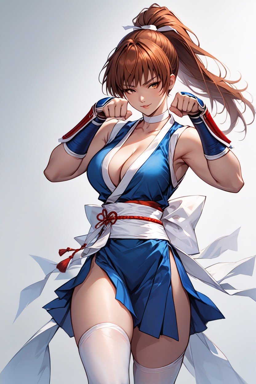 Bangs, Kasumi From Doa, Soft Facial Features AI Porn