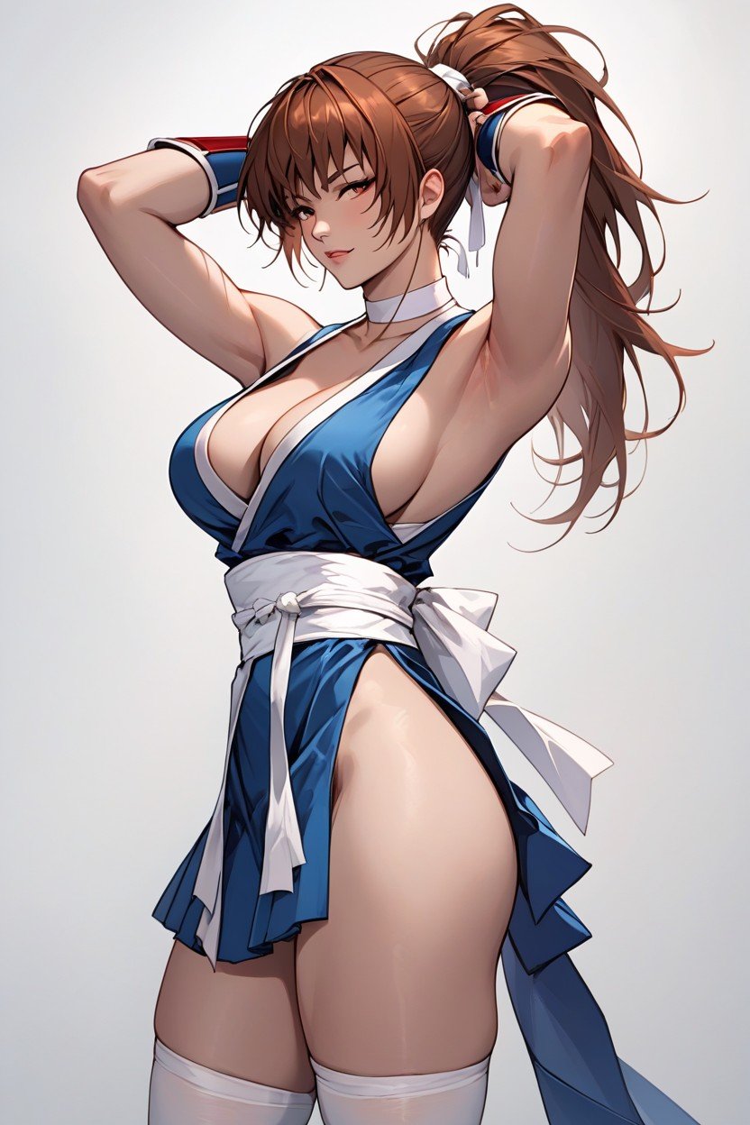 Normal Body Shape, Seductive Pose, Kasumi From DoaAI獸人黃片