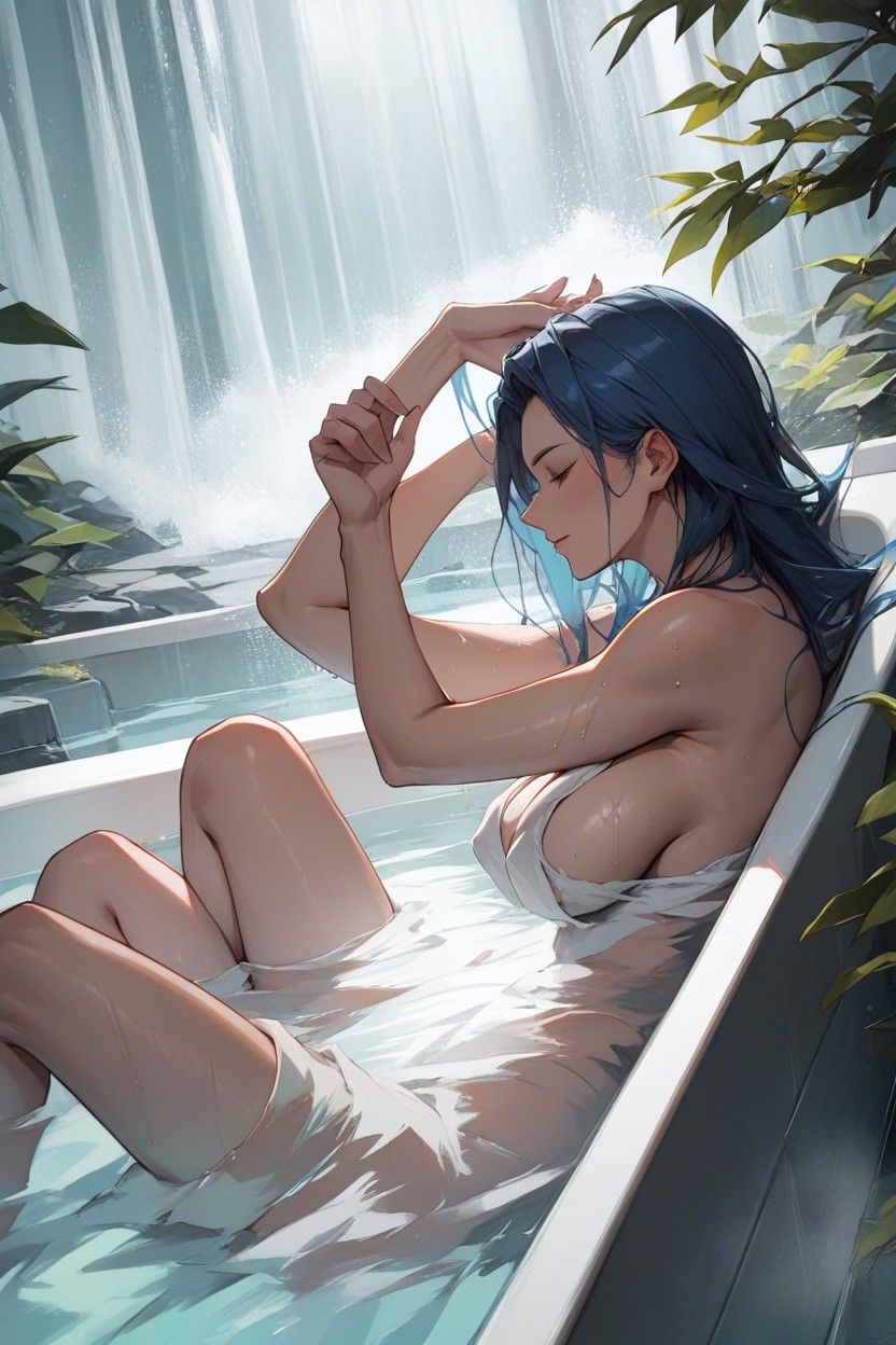 側面図, Deep Bath, Laying On BackファーリーAIポルノ