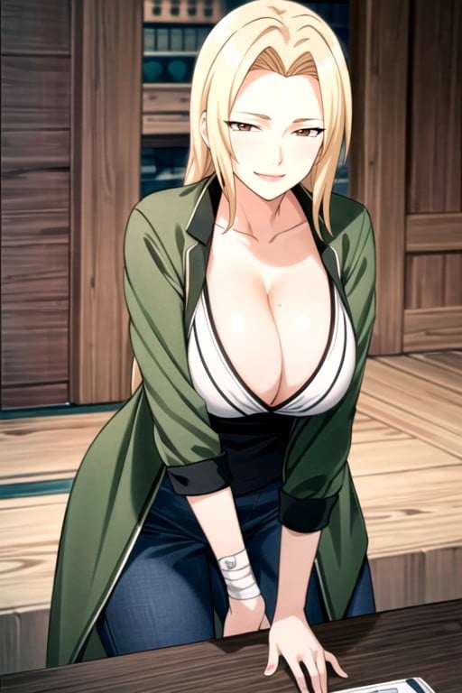 Large Breast, Horny, Tsunade (naruto) Shemale AI Porn