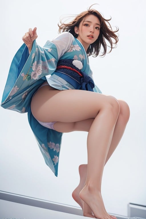 Kimono, 18, Du Bas Vers Le HautPorno IA