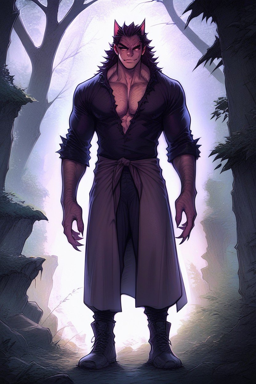 Artstyle Of Melkor Mancin, No Background, WerewolfAI黃漫