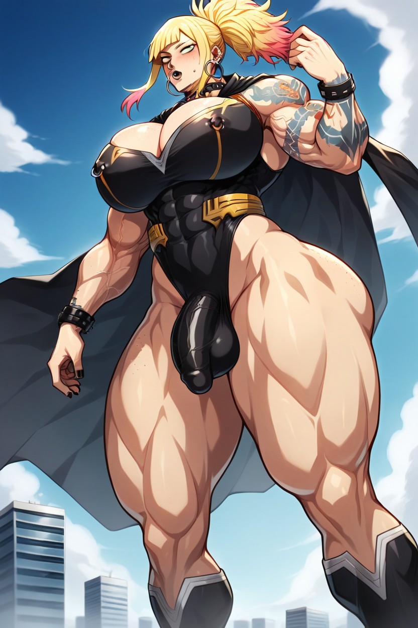 My Hero Academia, Huge Cock Bulge, Cleavage Shemale AI Porn