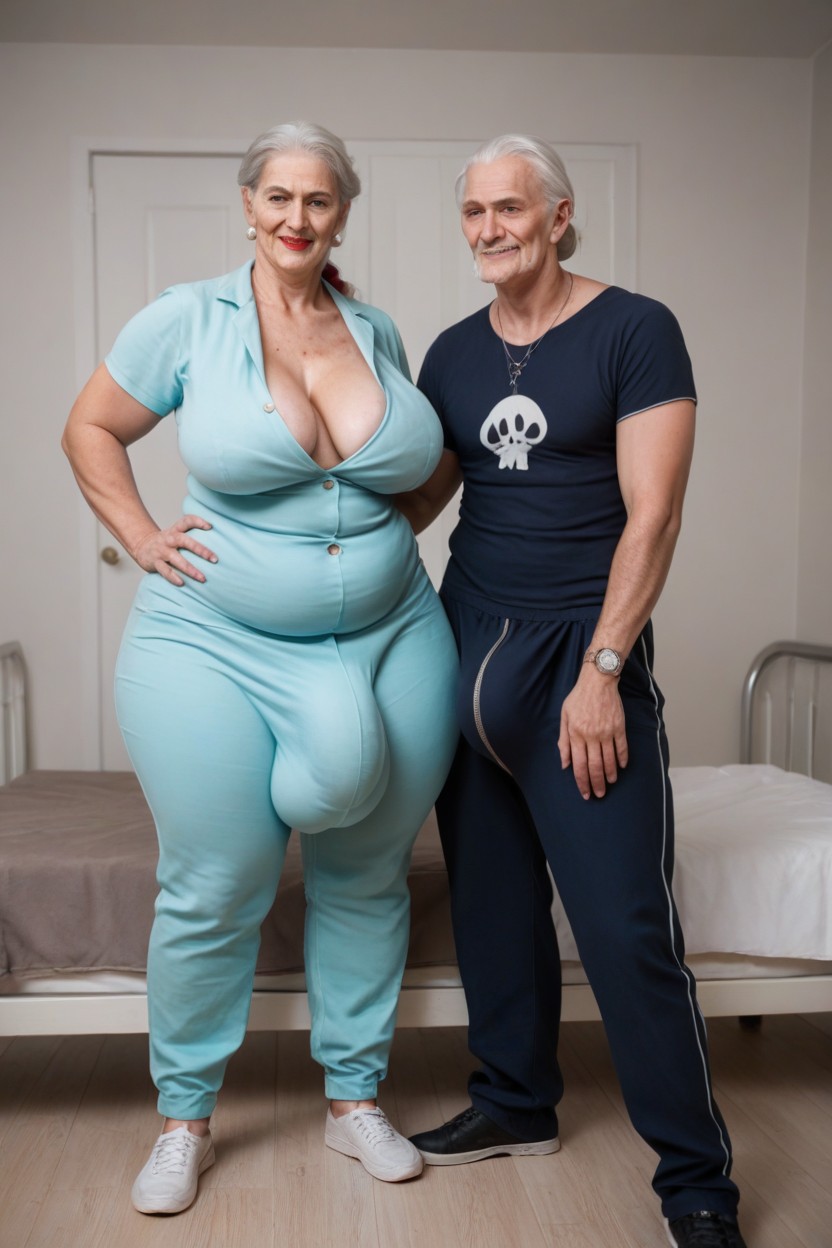 Extremely Large Ass, Gigantic, Pale Skin Shemale AI Porn