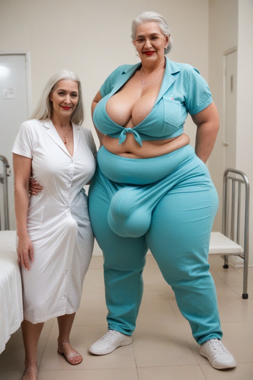 Futa On Male, Fully Clothed, Obese Shemale AI Porn