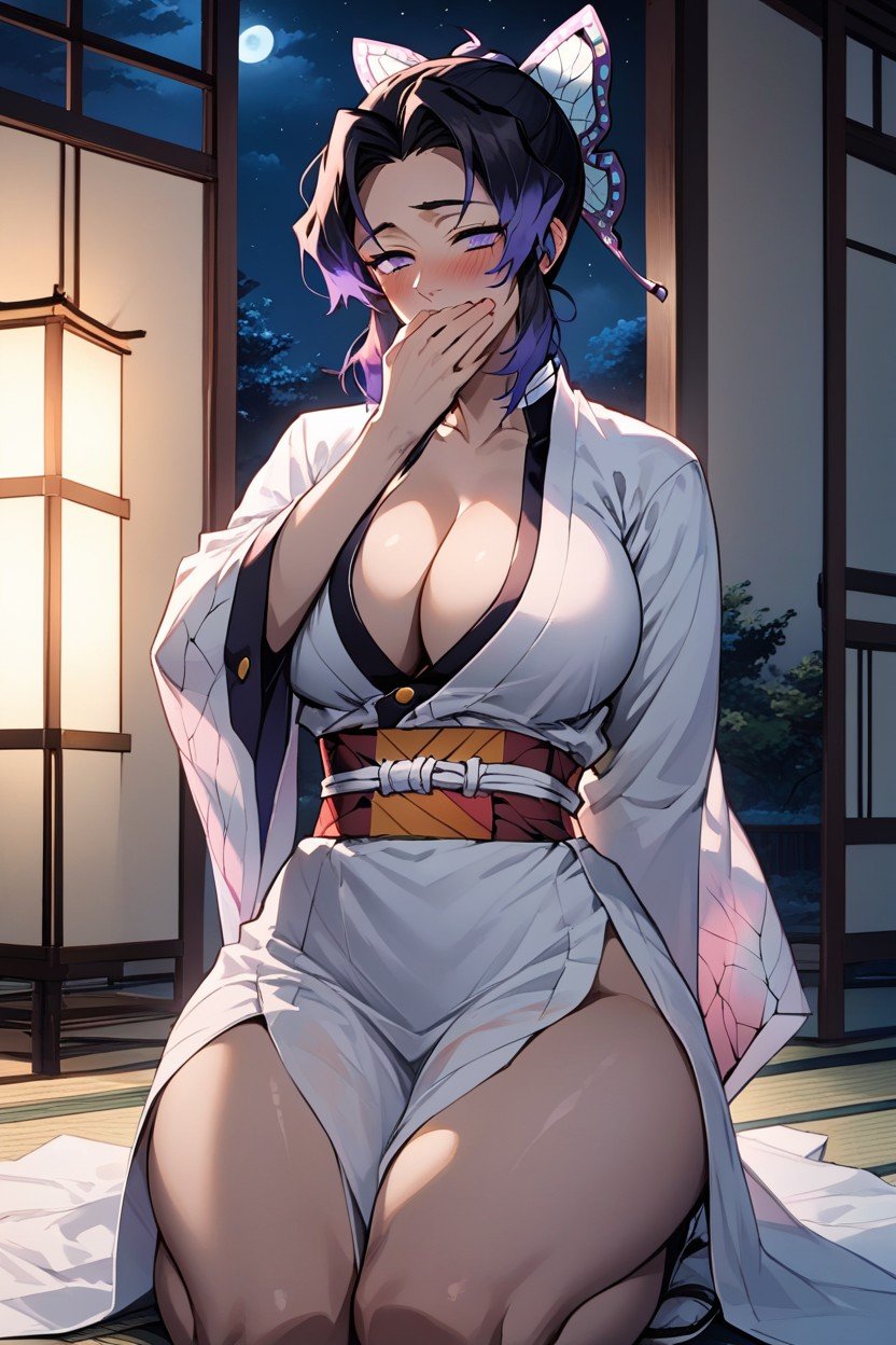 Cleavage, Огромная Грудь, Shinobu Kocho From Kimetsu No Yaiba Азиатское AI порно