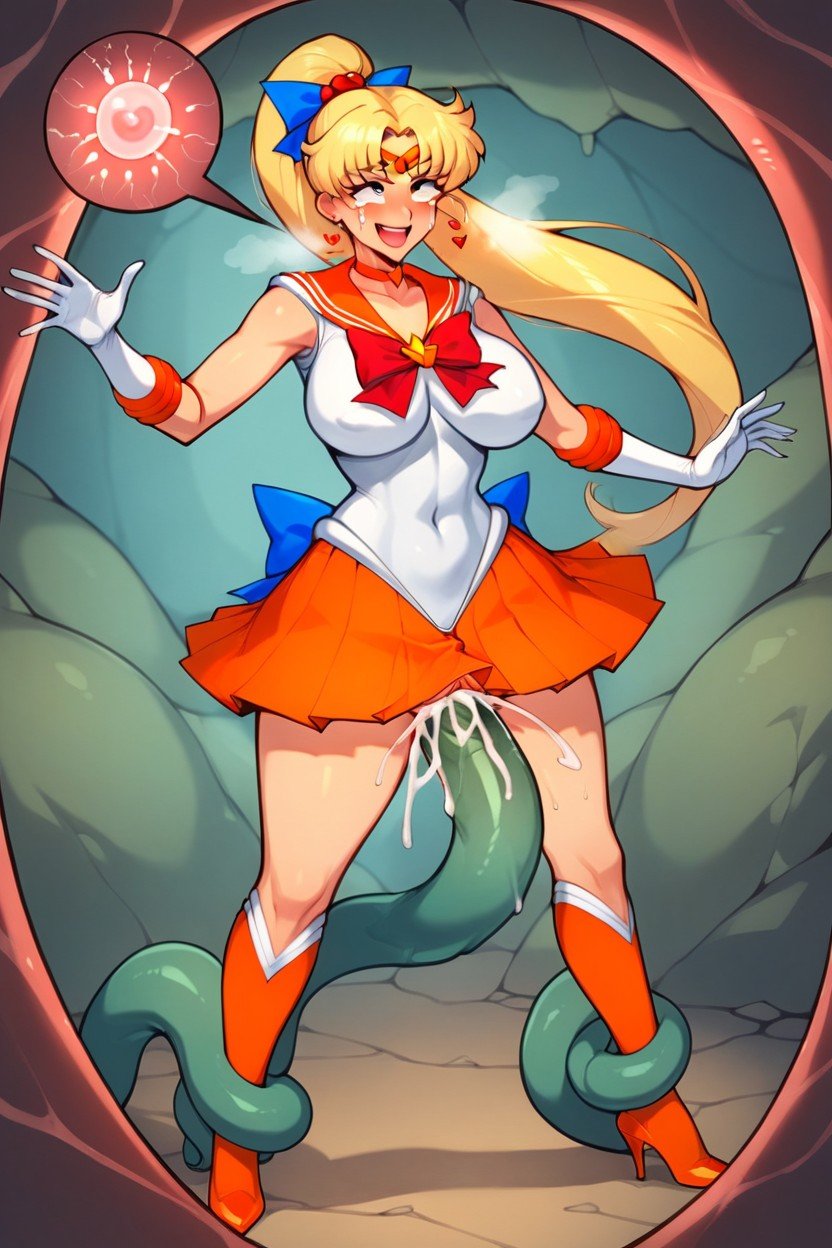 Long Hair, Sailor Venus Costume, Tentáculos Pornografia de IA