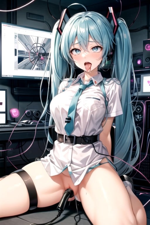 Ahegao, Sex Machine, Hatsune Miku Pornografia de IA