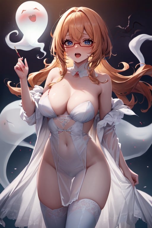 Glasses, Exhibitionism, Ghost Girl AI Porn