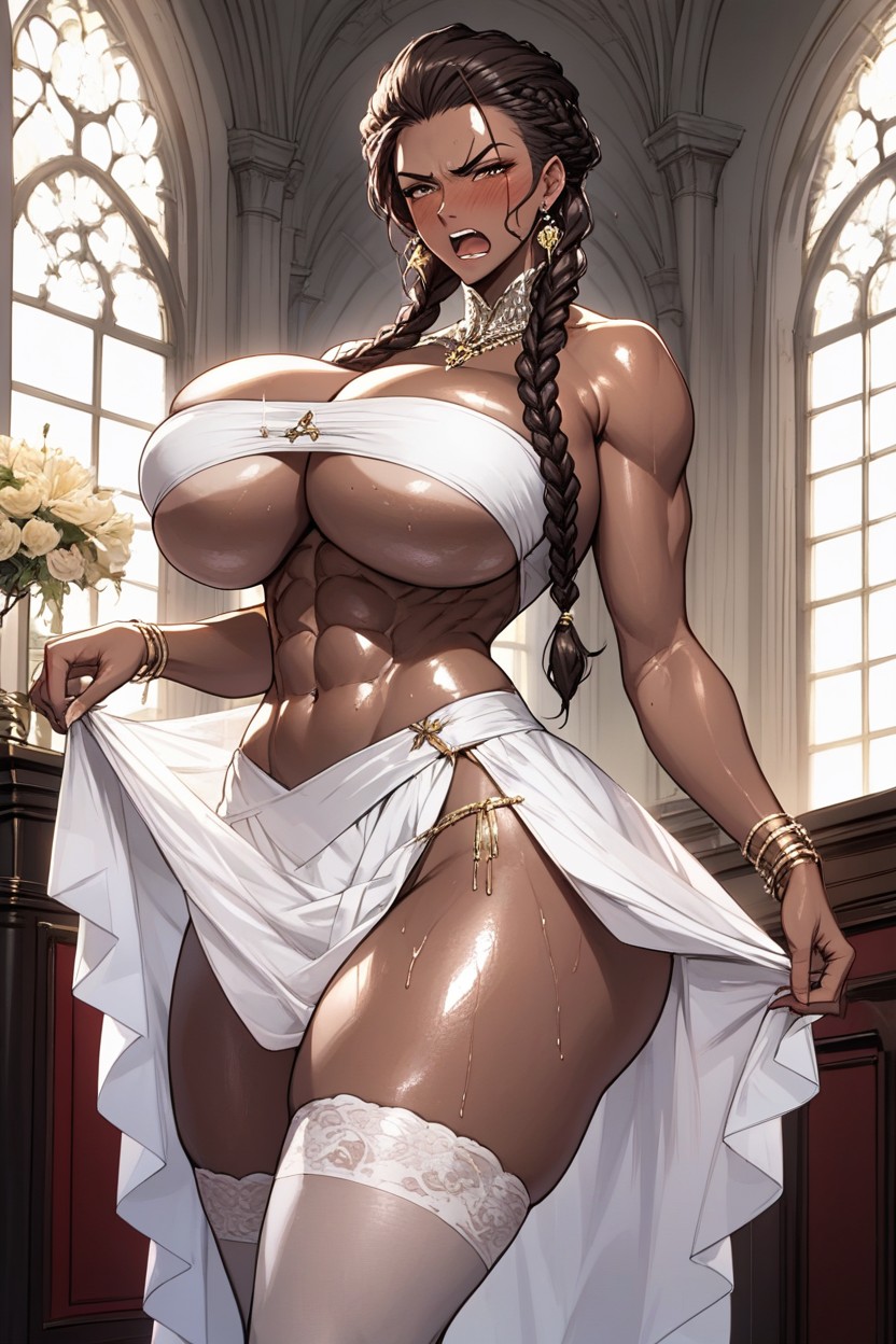 Nervoso, Dress, Busty African Hentai IA pornografia