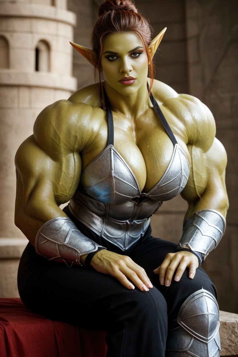 Face, Massive Pectorals, Huge Muscles AI Porn