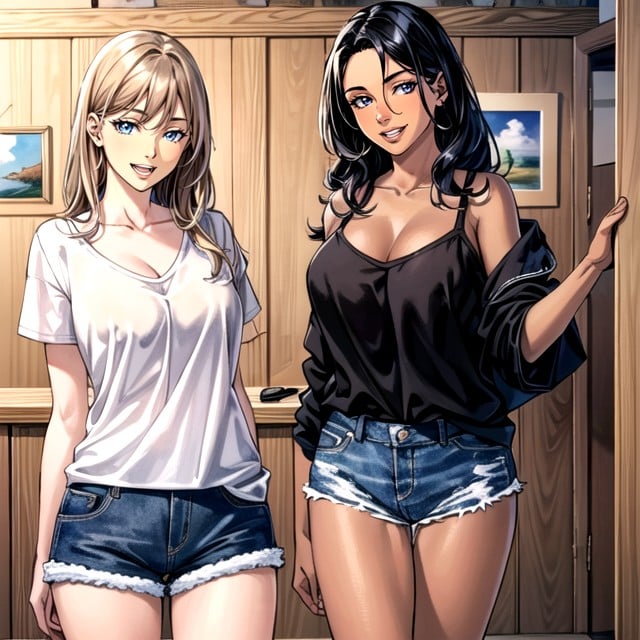 Comic, Cute, Jean Shorts AI Porn