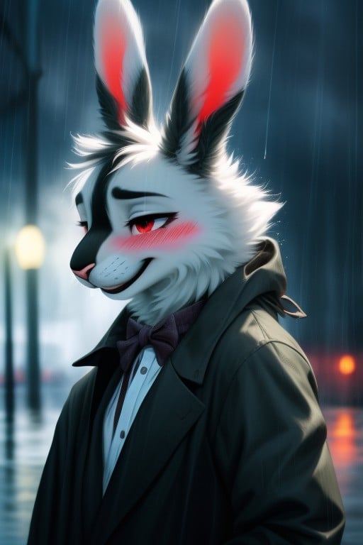 Volumetric, Mischievous (smiling While Blushing), Tailcoat Furry AI Porn