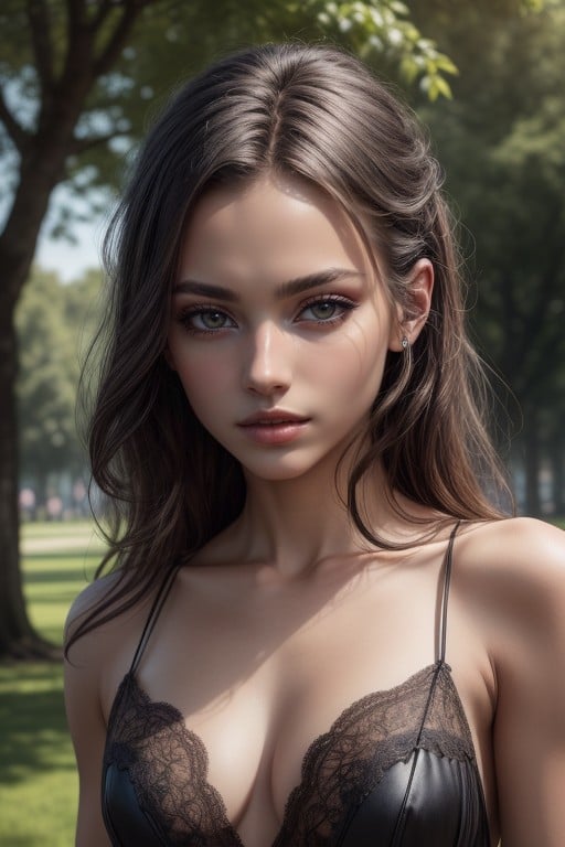 Full Body, Silk Dress, Park AI Porn