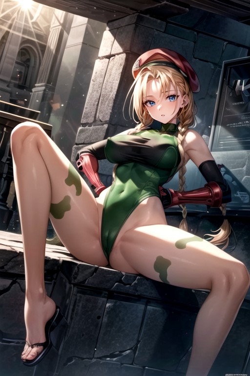 Cammy White, Mains Sur Les Hanches, Erect Nipples Visible Under ClothingPorno IA Hentai