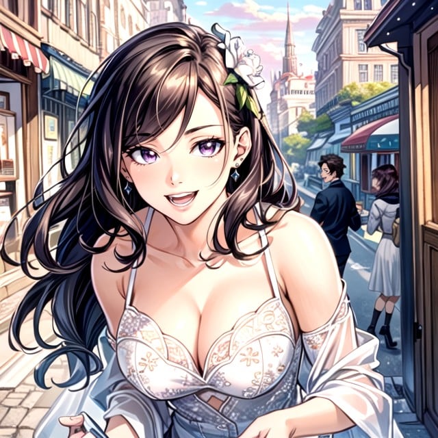 Cute, Wedding Dress, Street AI Porn