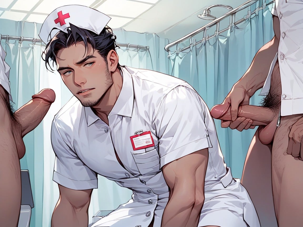 群交, Enfermera, HospitalPorno AI Hentai