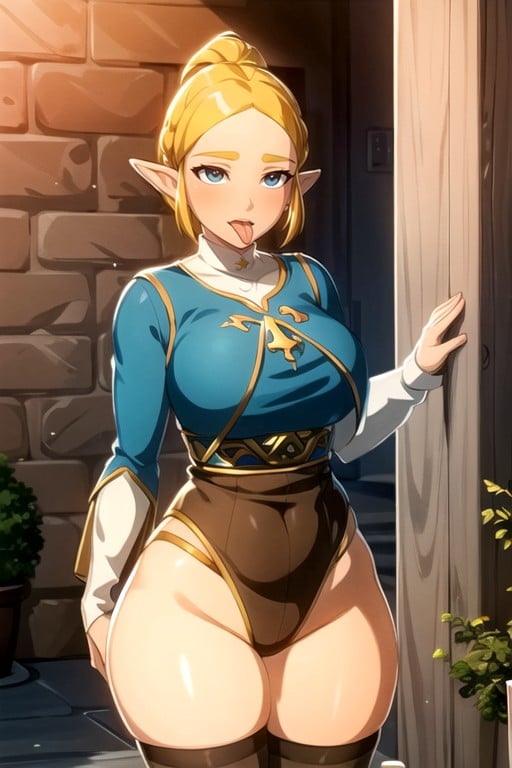 Stockings, Large Ass, Zelda (the Legend Of Zelda) Shemale AI Porn