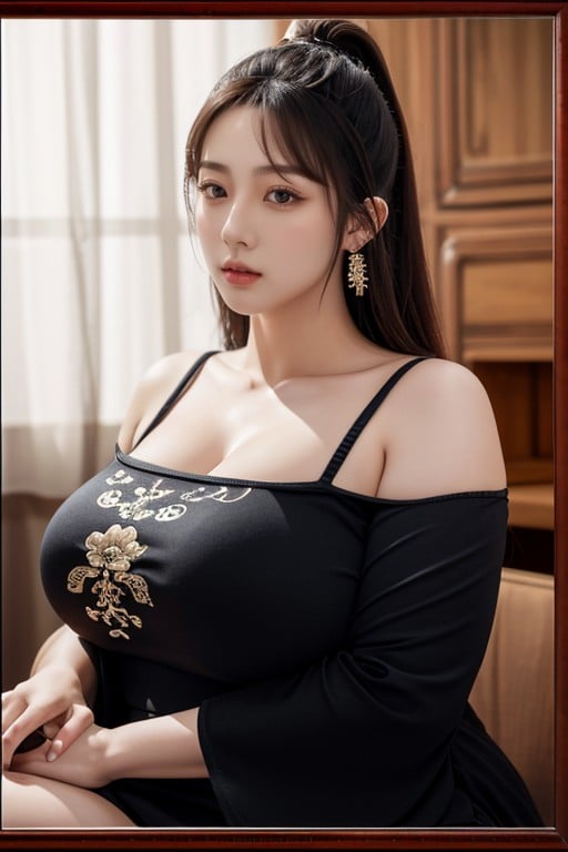 Chinese, Fat, Rounded Breast Shemale AI Porn