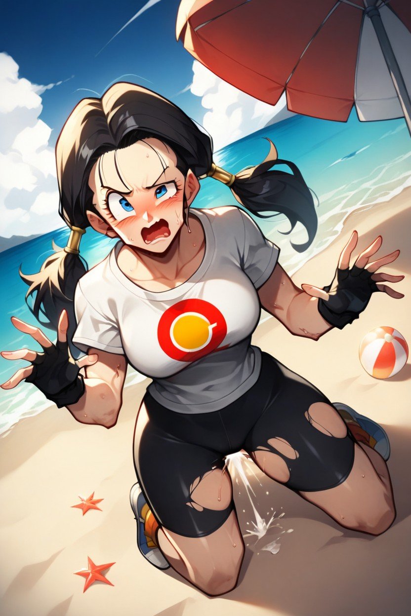 Beach, Orgasm, Videl From Dragon Ball ZAI黄片