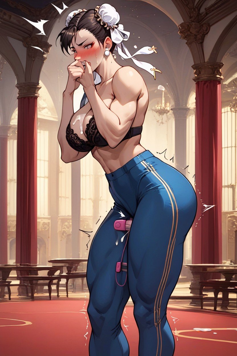 Chun Li, 巨乳, Black BraAI黃片