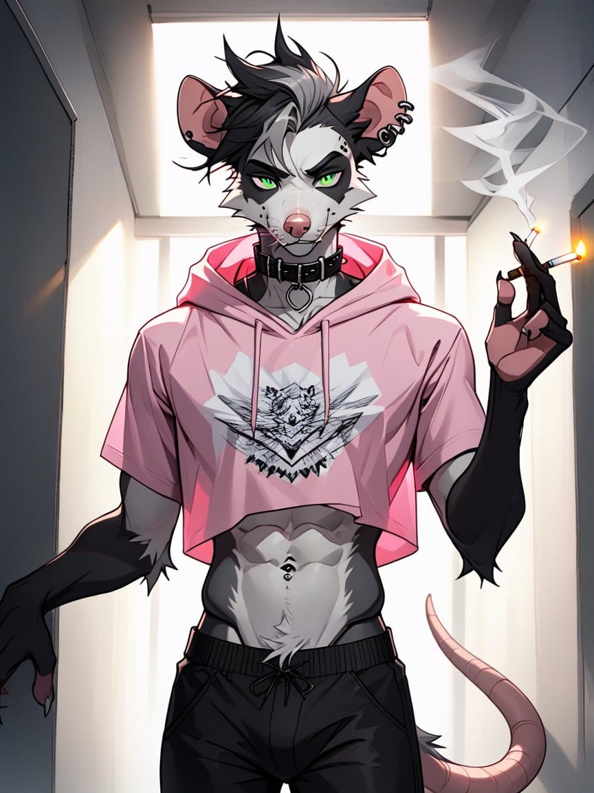 Opossum, Ear Piercing, DetailedAI獸人黃片