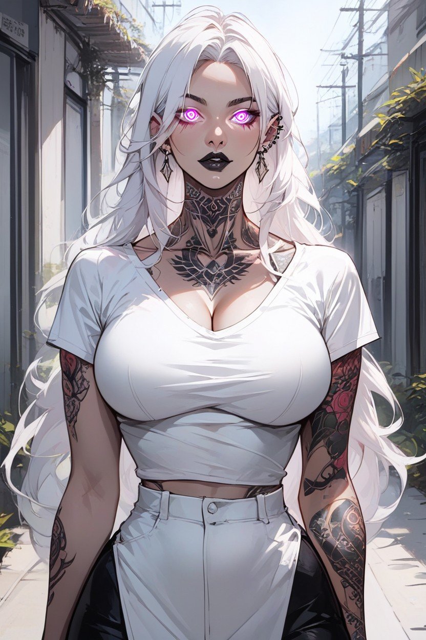 Tattoos And Piercing, 圓潤, Black LipstickAI黃片