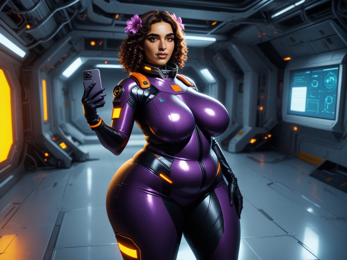 Space Suit, Full Body, Medium Length AI Porn