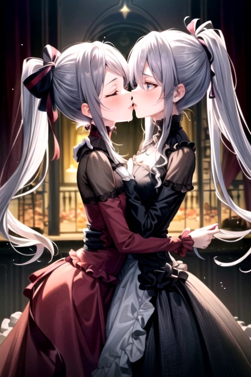 Girls Kissing, Sfw, Shalltear Bloodfallen (overlord) Shemale AI Porn