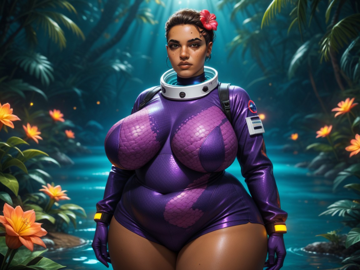 Alien Jungle Background, Alien Planet, Waist AI Porn