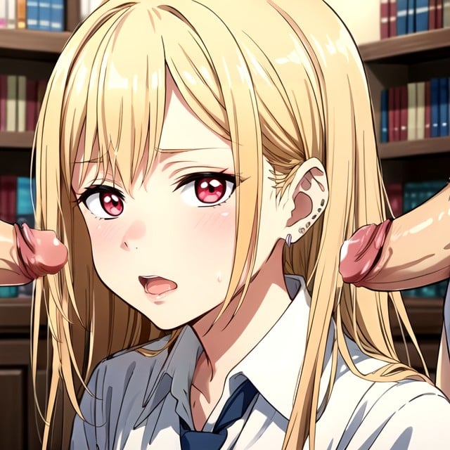 Library, Do Not Show Ears, No Ears AI Porn