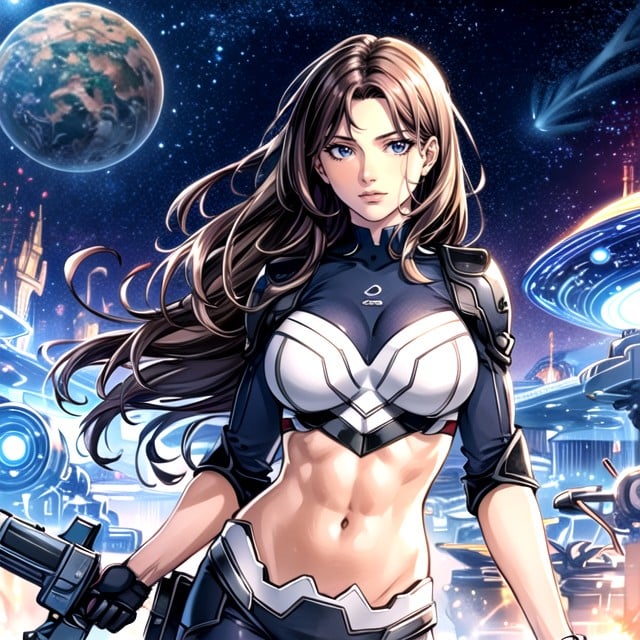 Navel Exposed, Alien Planet, Muscular AI Porn