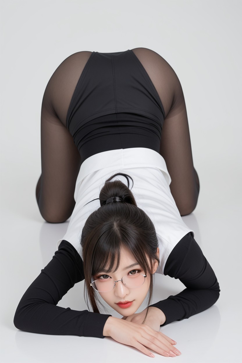 Asian, Ponytail, Glasses Furry AI Porn