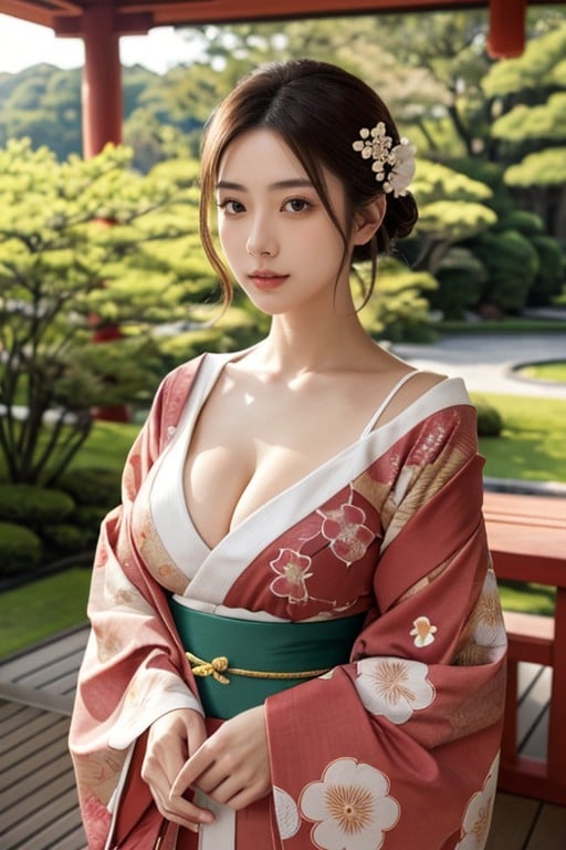 Very Short Hair, Japanese, Large Breast AI Porn