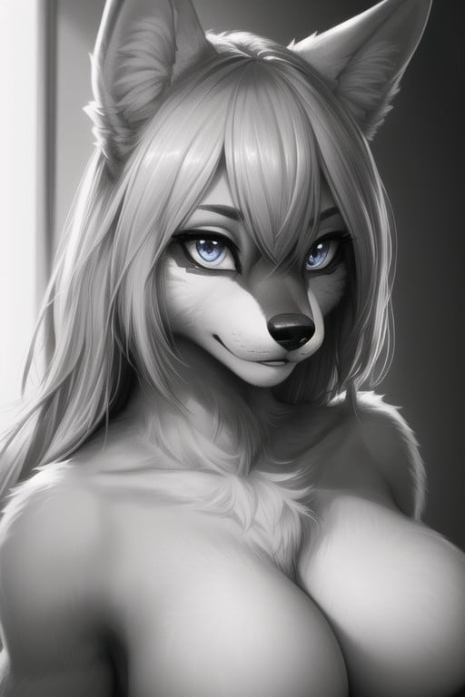 Black And White, Medium Dick Size, WolfPorno IA Furry