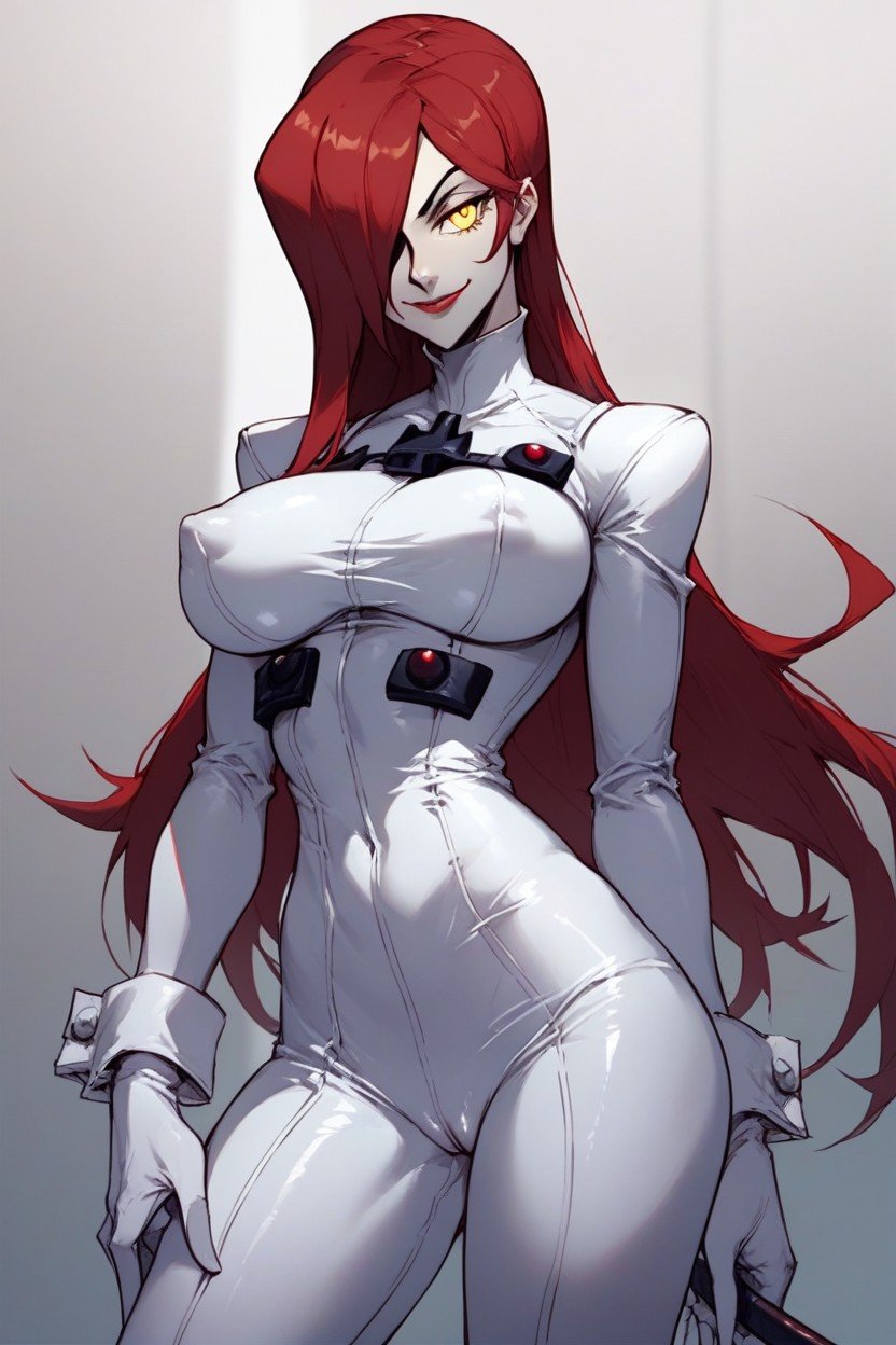 Cocky Smile, Training Room Background, Parasoul_skullgirls Video Game CharacterPorno IA