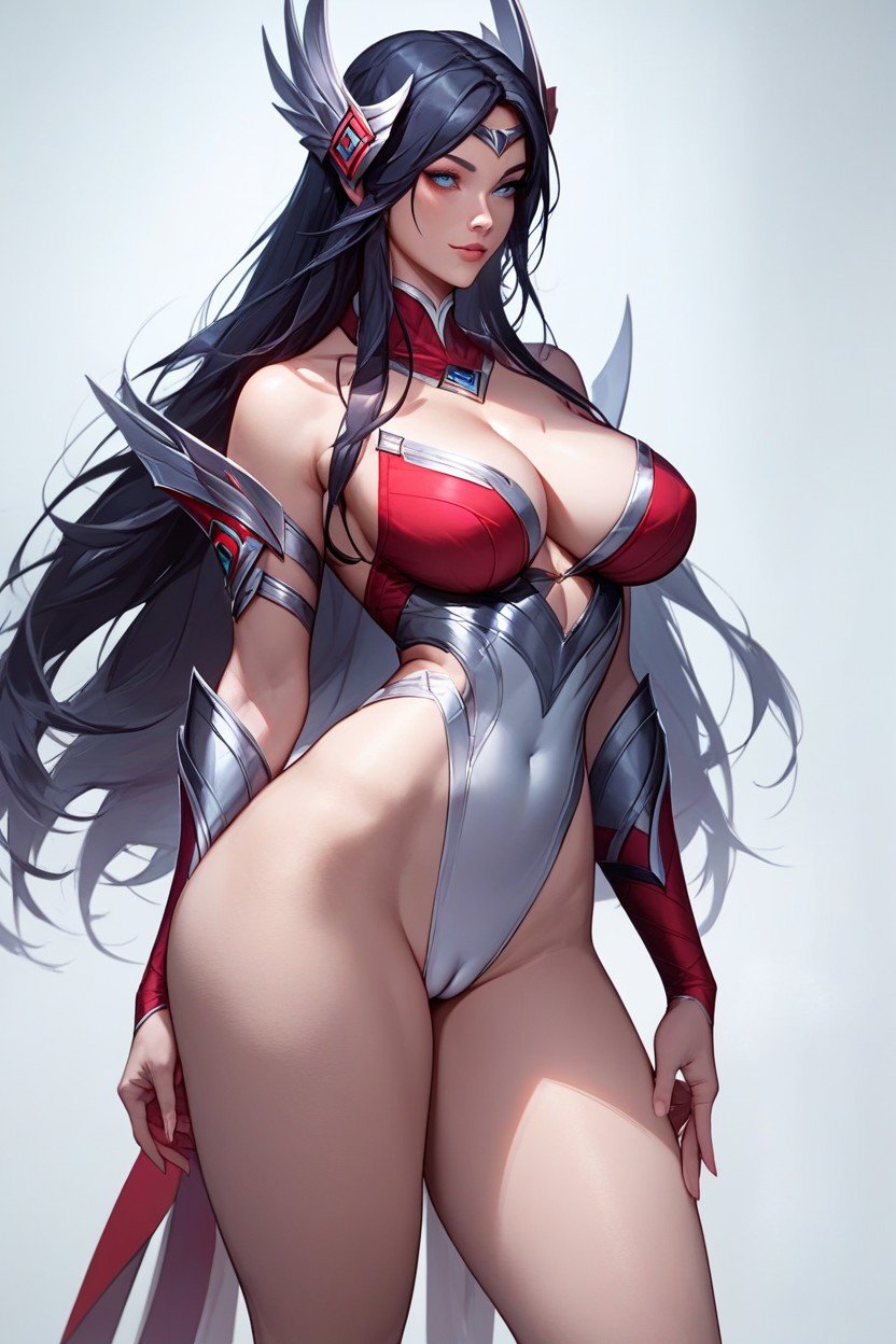 Cleavage, Rounded Breasts, Thick Thighs Hentai AI Porn