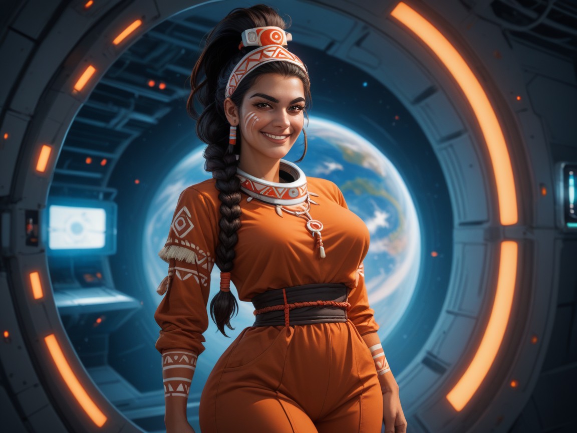 Proud Face, Spaceship, Copper Colored Skin Hentai AI Porn